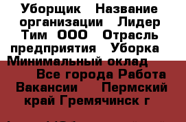 Уборщик › Название организации ­ Лидер Тим, ООО › Отрасль предприятия ­ Уборка › Минимальный оклад ­ 20 000 - Все города Работа » Вакансии   . Пермский край,Гремячинск г.